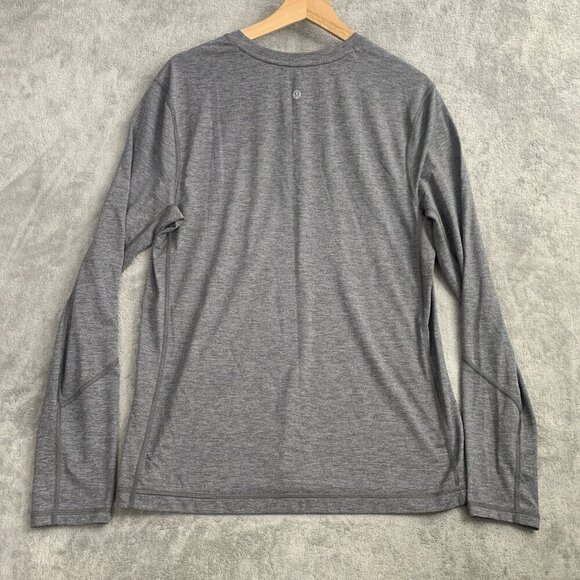 Lululemon Shirt Mens Small Gray Henley Button Up Long Sleeve Pullover Tee Casual - Picture 7 of 8